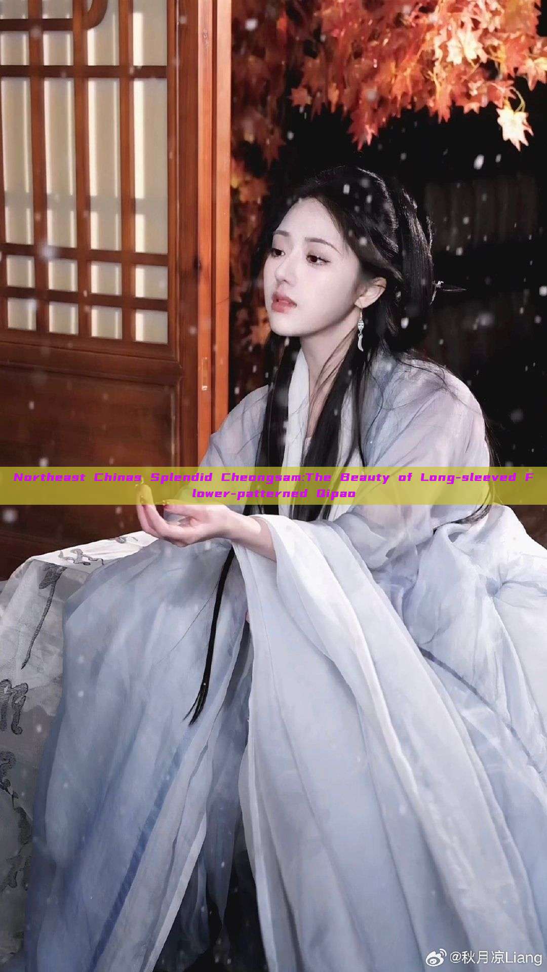 Northeast Chinas Splendid Cheongsam:The Beauty of Long-sleeved Flower-patterned Qipao Northeast Chinas Splendid Cheongsam:The Beauty of Long-sleeved Flower-patterned Qipao