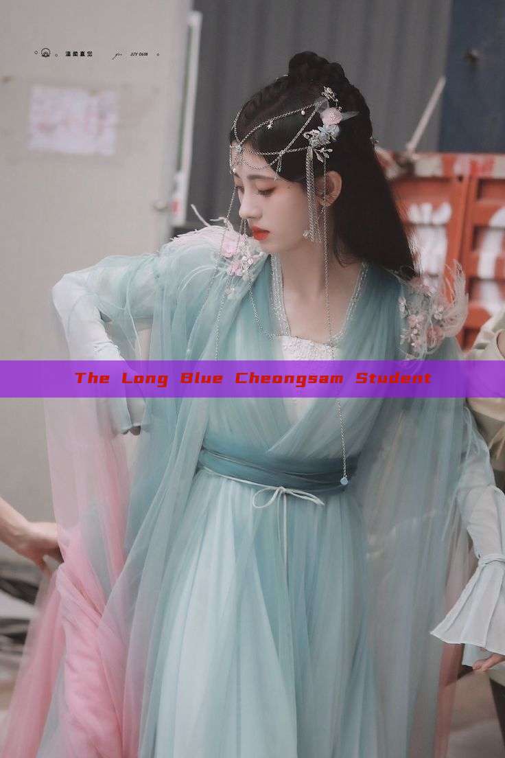 The Long Blue Cheongsam Student The Long Blue Cheongsam Student