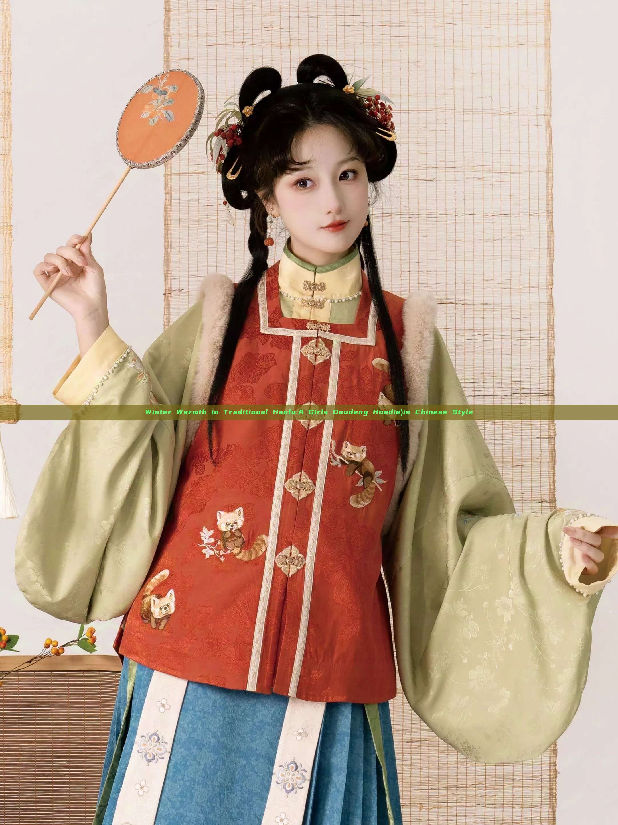 Winter Warmth in Traditional Hanfu:A Girls Doudeng Hoodie)in Chinese Style Winter Warmth in Traditional Hanfu:A Girls Doudeng Hoodie)in Chinese Style