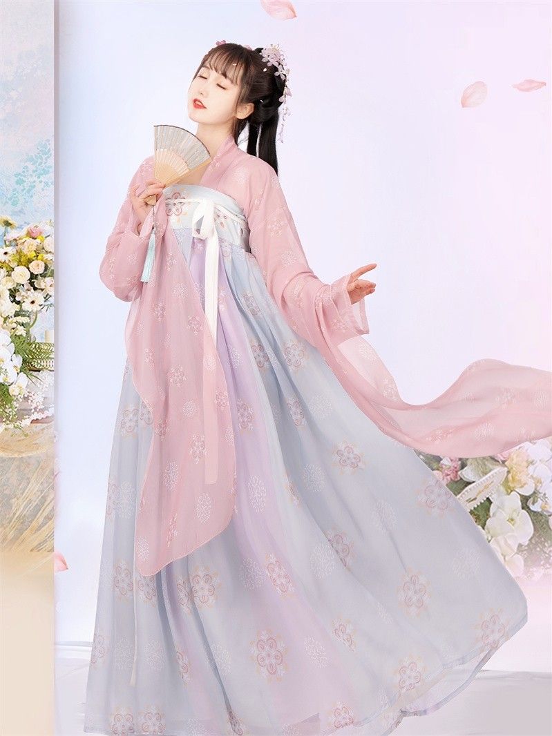 Girls Hanfu Long-sleeved Dress for Spring and Autumn Girls Hanfu Long-sleeved Dress for Spring and Autumn