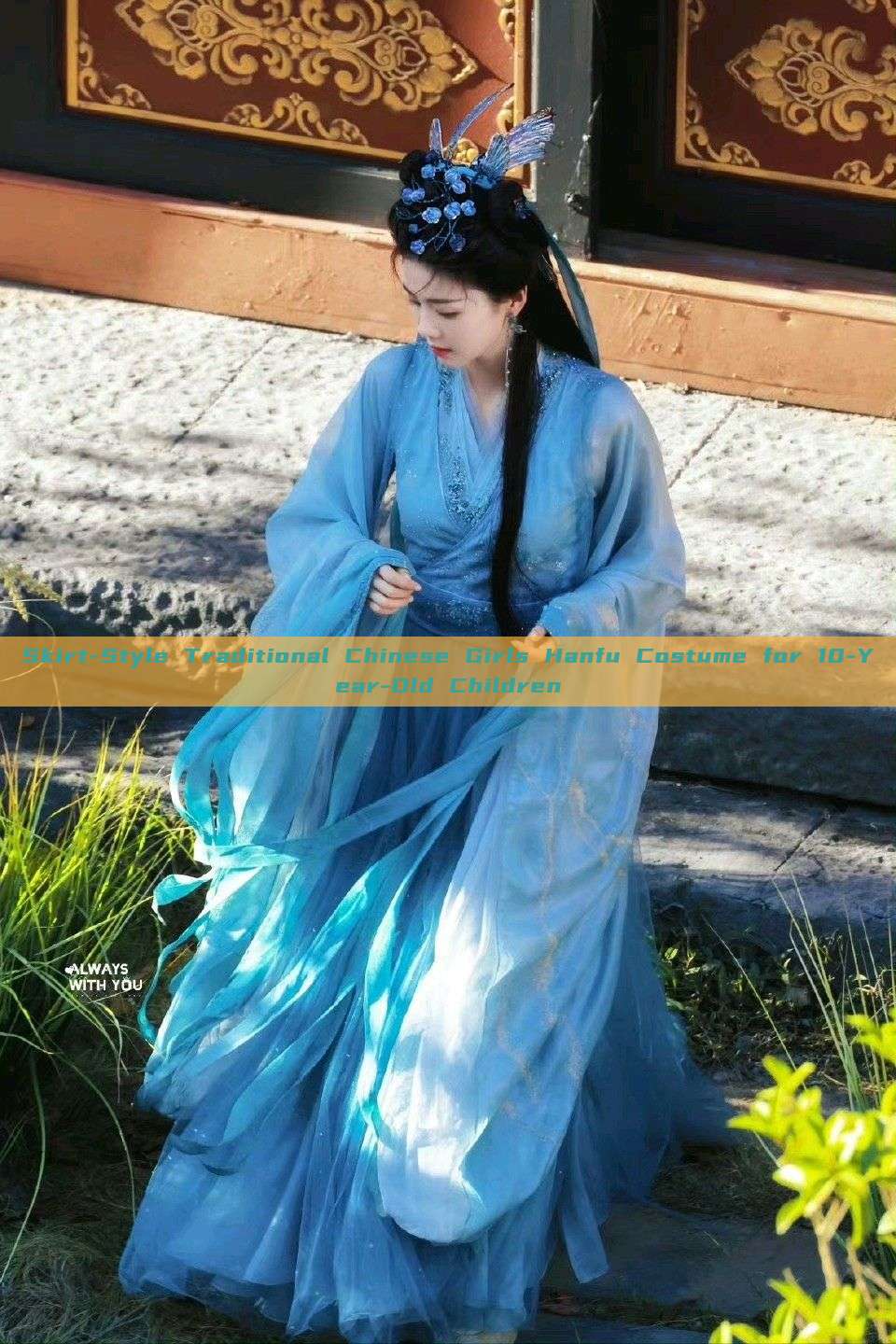 Skirt-Style Traditional Chinese Girls Hanfu Costume for 10-Year-Old Children Skirt-Style Traditional Chinese Girls Hanfu Costume for 10-Year-Old Children