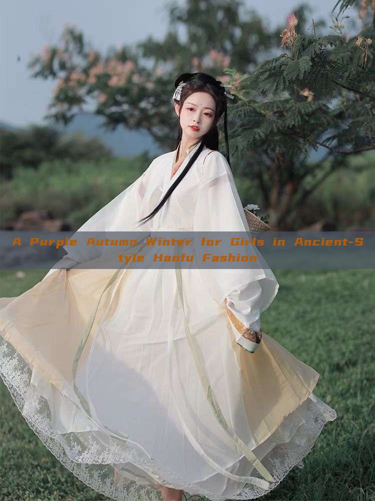 A Purple Autumn Winter for Girls in Ancient-Style Hanfu Fashion A Purple Autumn Winter for Girls in Ancient-Style Hanfu Fashion