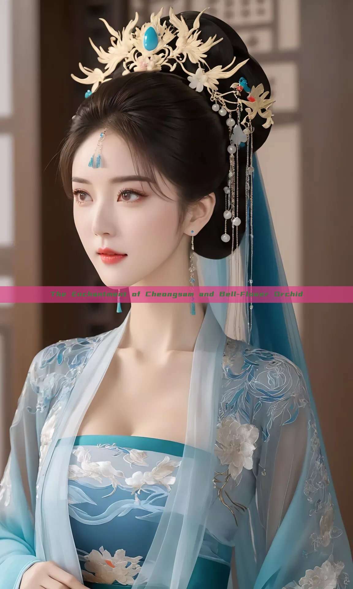 The Enchantment of Cheongsam and Bell-Flower Orchid The Enchantment of Cheongsam and Bell-Flower Orchid