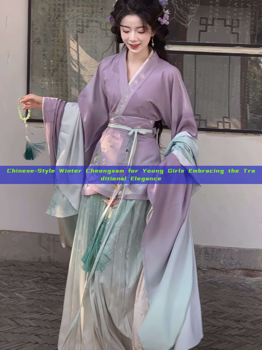 Chinese-Style Winter Cheongsam for Young Girls Embracing the Traditional Elegance