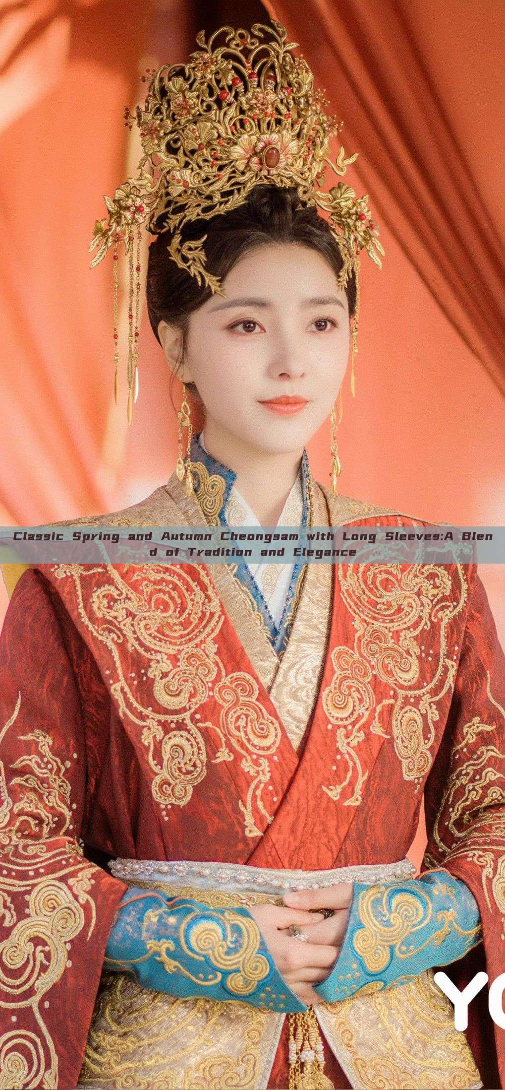 Classic Spring and Autumn Cheongsam with Long Sleeves:A Blend of Tradition and Elegance