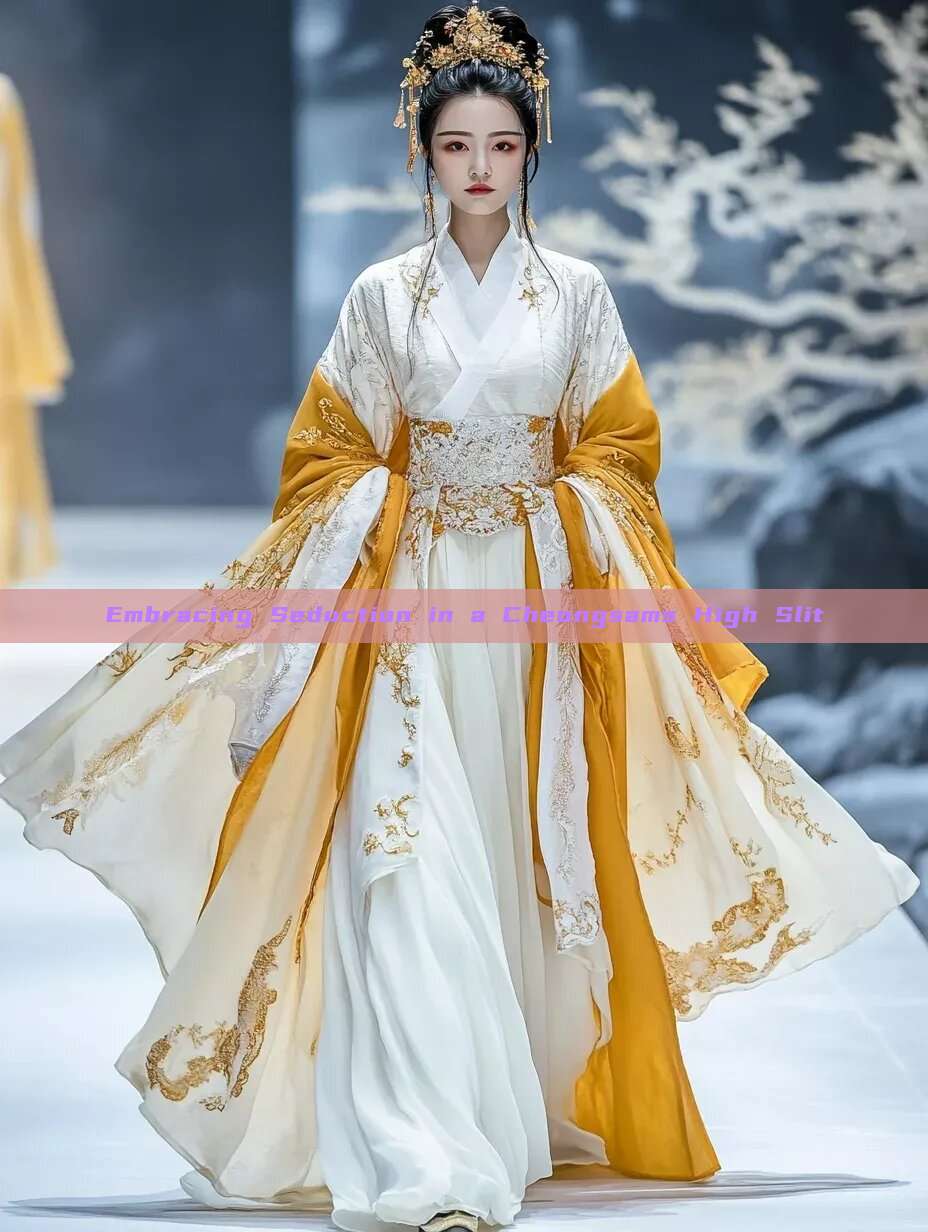 Embracing Seduction in a Cheongsams High Slit Embracing Seduction in a Cheongsams High Slit