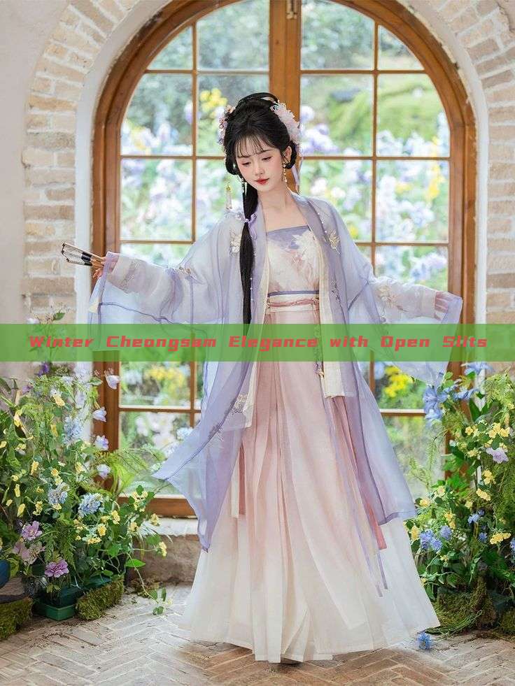 Winter Cheongsam Elegance with Open Slits Winter Cheongsam Elegance with Open Slits