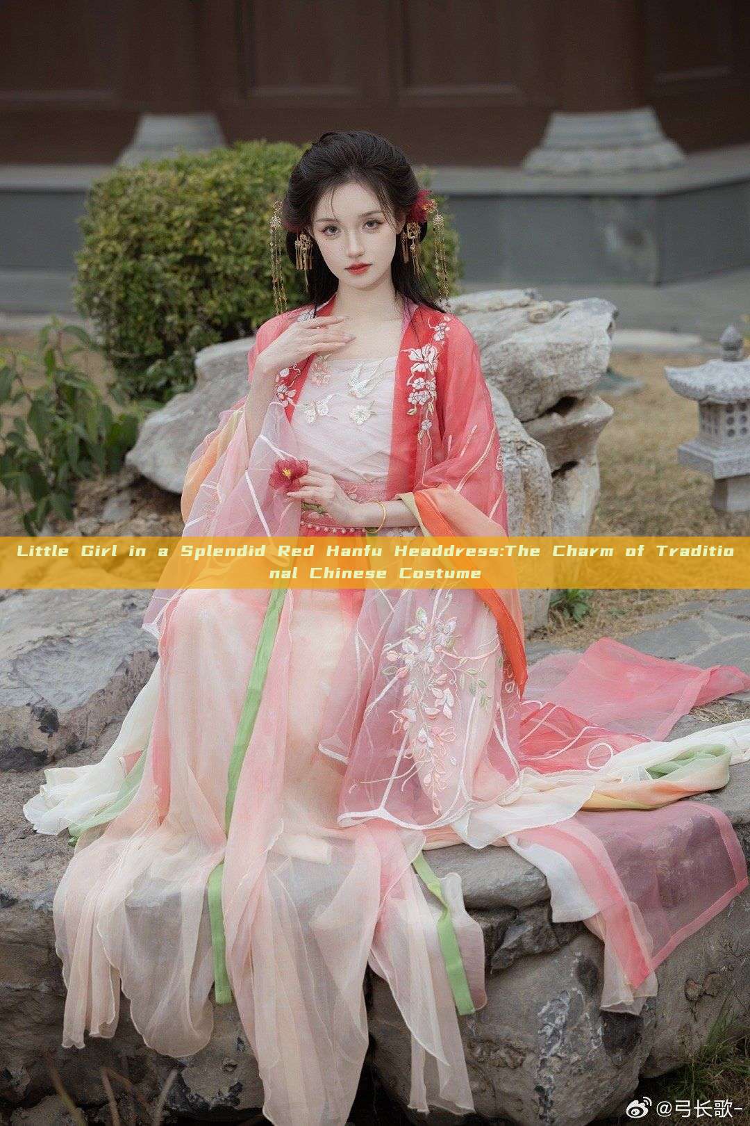 Little Girl in a Splendid Red Hanfu Headdress:The Charm of Traditional Chinese Costume Little Girl in a Splendid Red Hanfu Headdress:The Charm of Traditional Chinese Costume