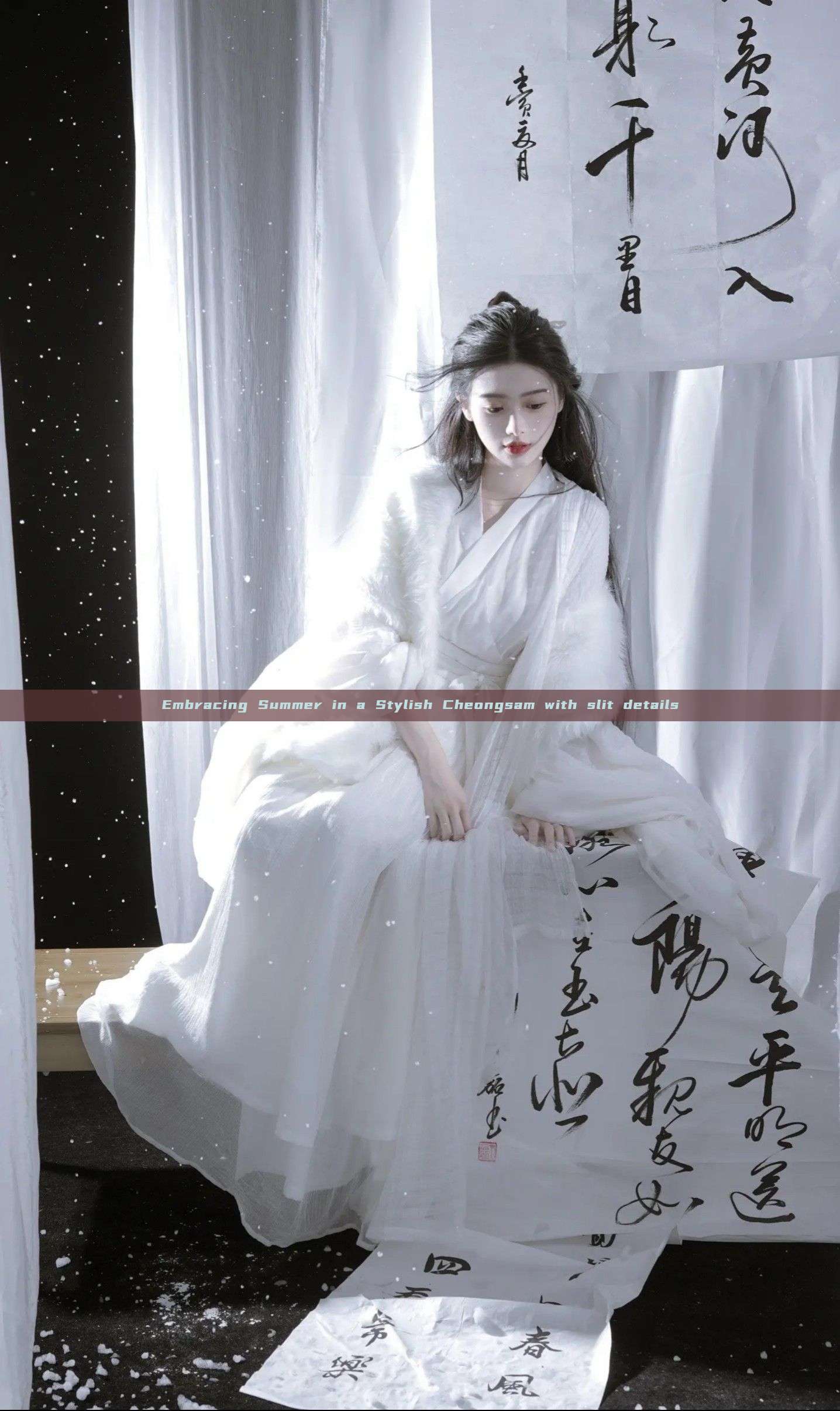 Embracing Summer in a Stylish Cheongsam with slit details Embracing Summer in a Stylish Cheongsam with slit details