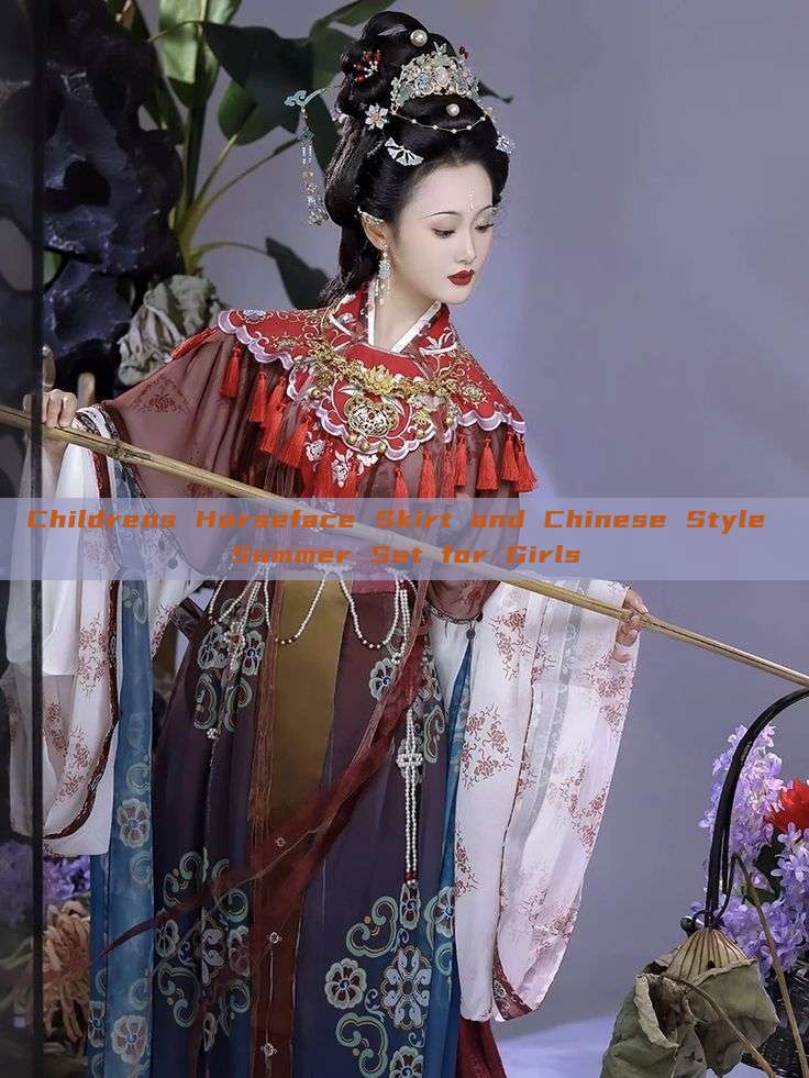 Childrens Horseface Skirt and Chinese Style Summer Set for Girls