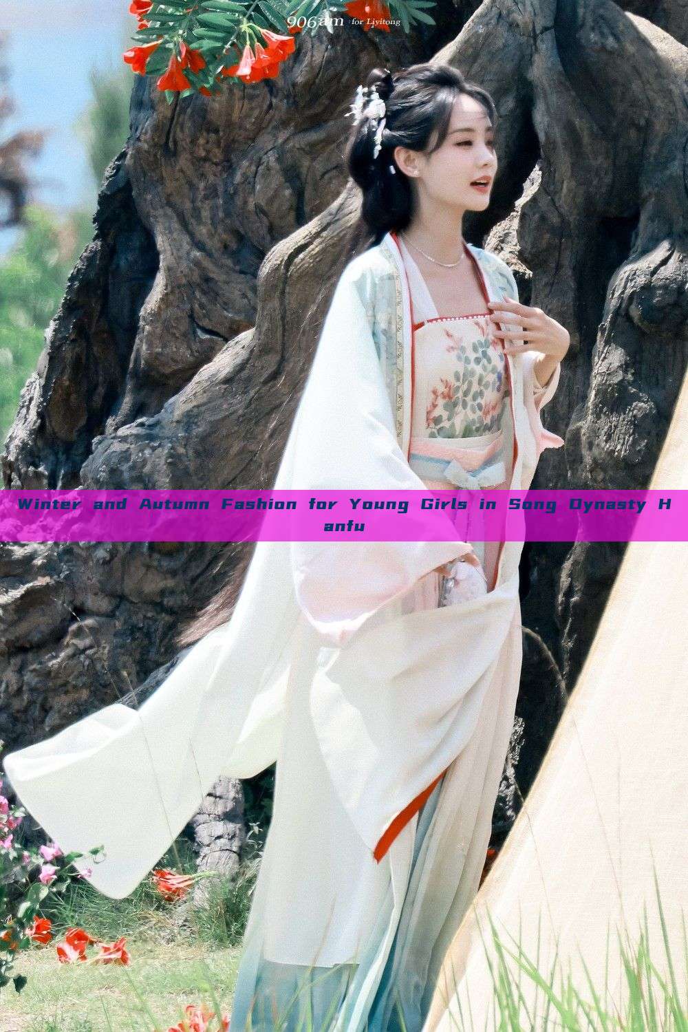 Winter and Autumn Fashion for Young Girls in Song Dynasty Hanfu
