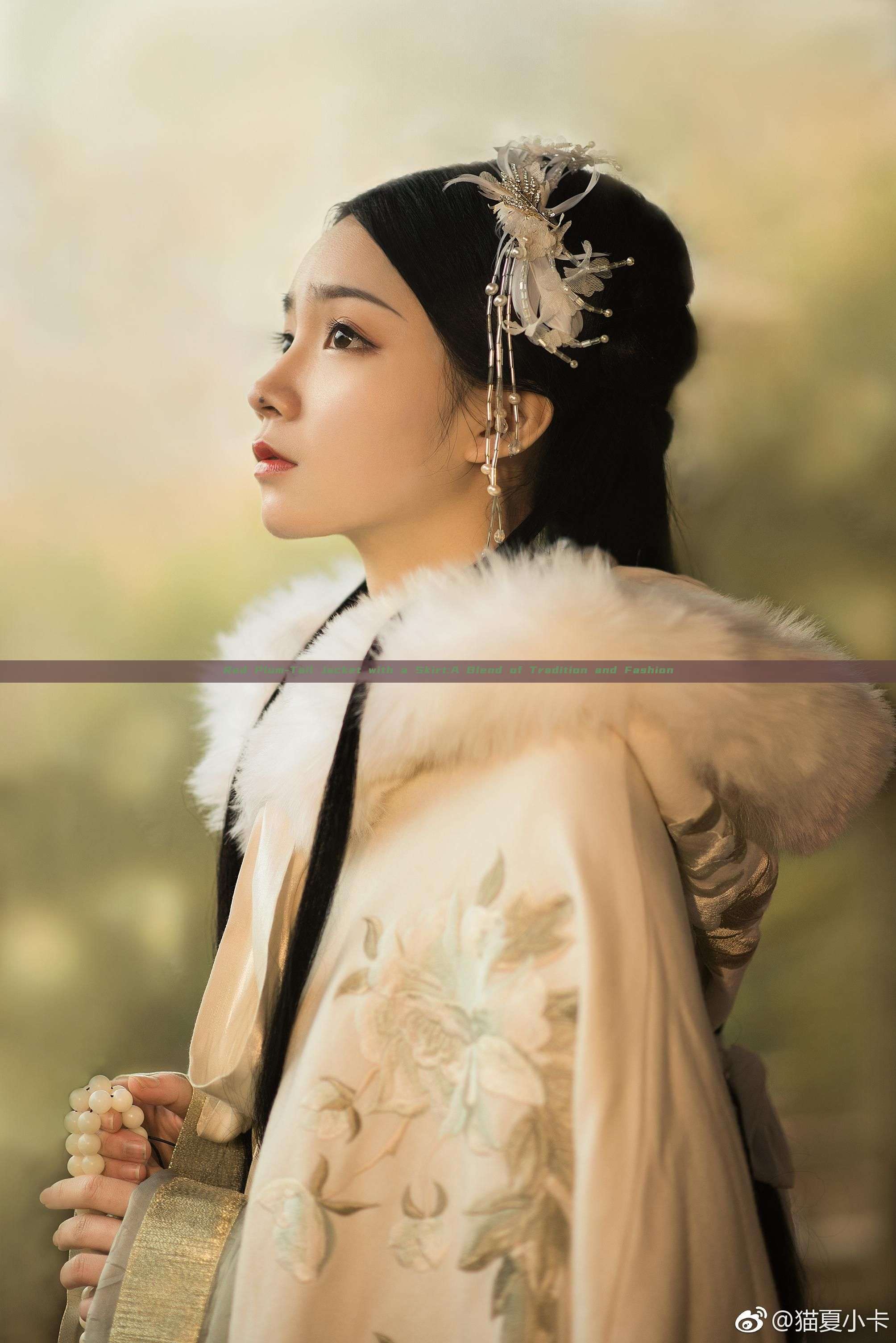 Red Plum-Tail Jacket with a Skirt:A Blend of Tradition and Fashion Red Plum-Tail Jacket with a Skirt:A Blend of Tradition and Fashion