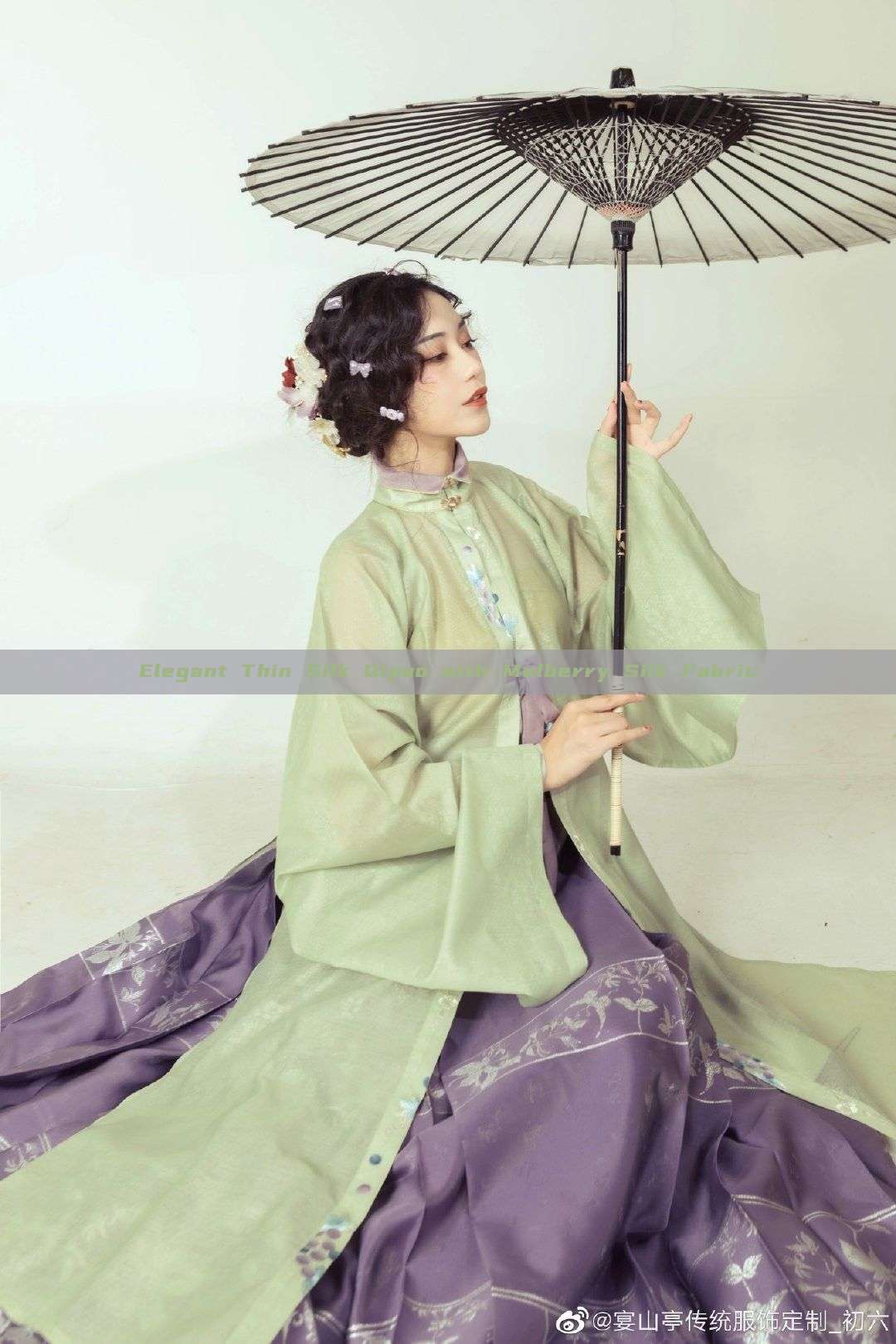 Elegant Thin Silk Qipao with Mulberry Silk Fabric Elegant Thin Silk Qipao with Mulberry Silk Fabric