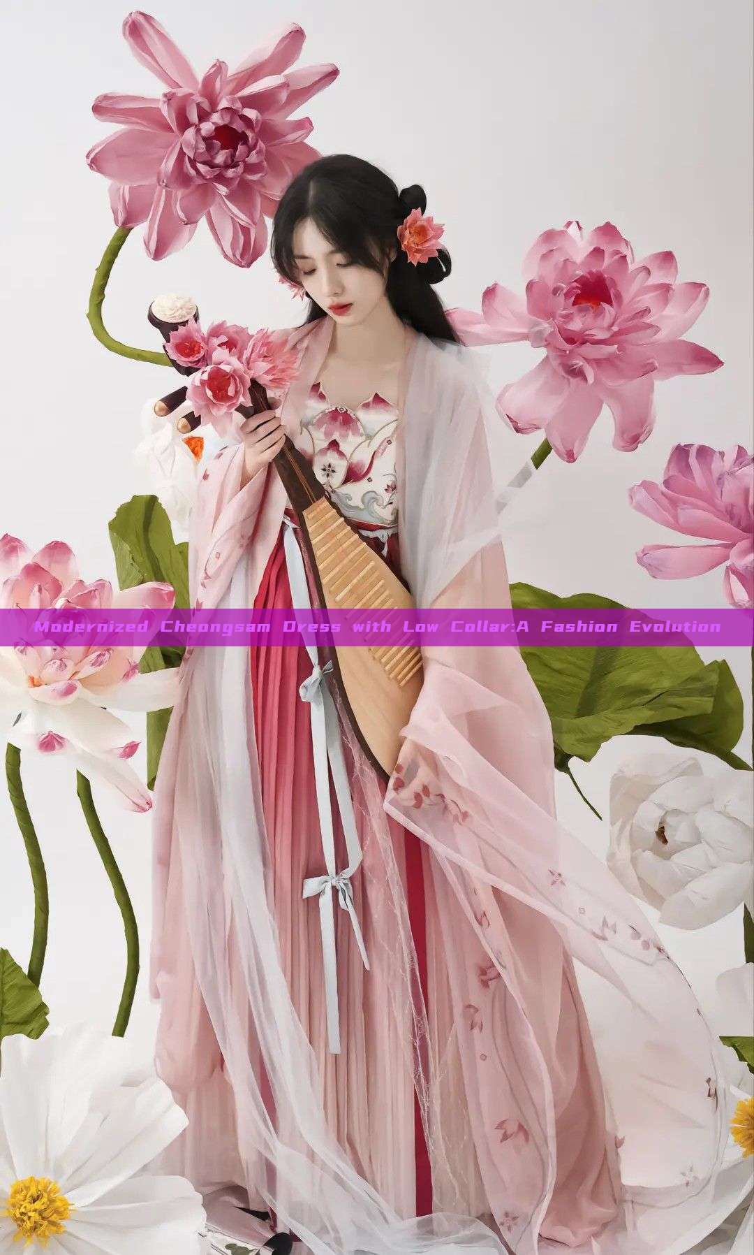 Modernized Cheongsam Dress with Low Collar:A Fashion Evolution Modernized Cheongsam Dress with Low Collar:A Fashion Evolution