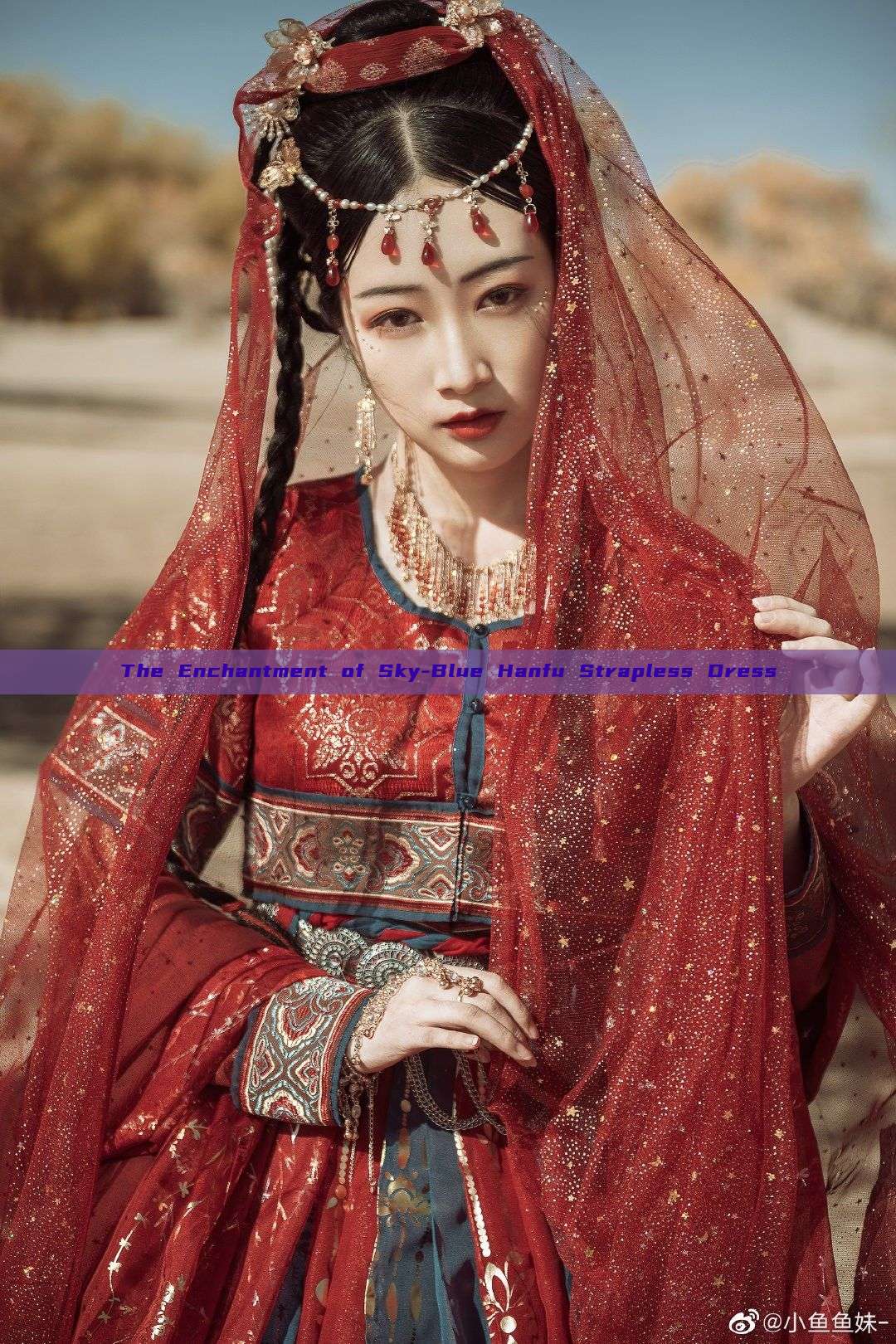 The Enchantment of Sky-Blue Hanfu Strapless Dress The Enchantment of Sky-Blue Hanfu Strapless Dress