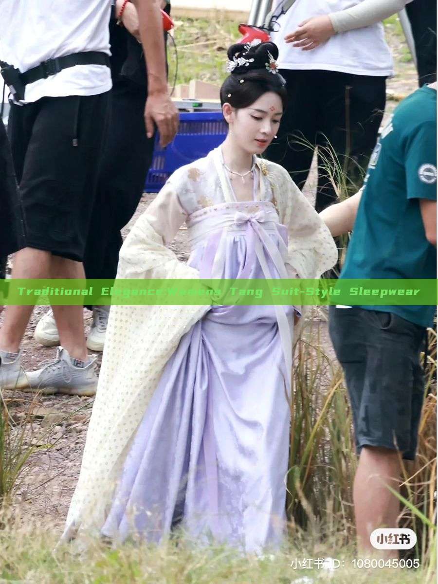 Traditional Elegance:Womens Tang Suit-Style Sleepwear Traditional Elegance:Womens Tang Suit-Style Sleepwear