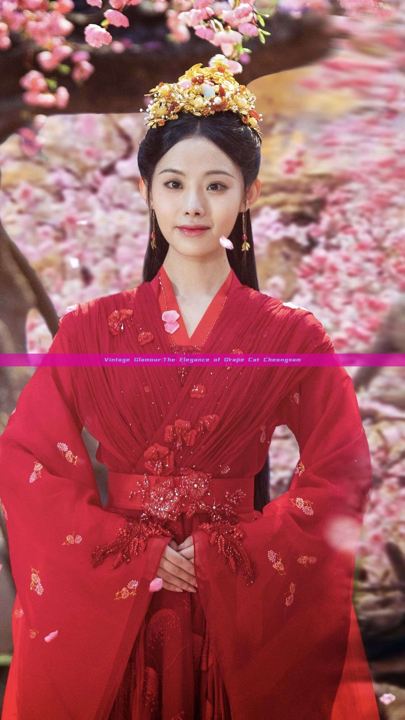 Vintage Glamour:The Elegance of Grape Cat Cheongsam Vintage Glamour:The Elegance of Grape Cat Cheongsam