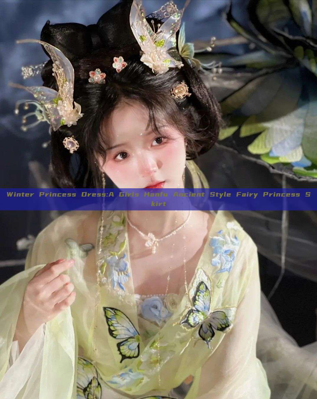 Winter Princess Dress:A Girls Hanfu Ancient Style Fairy Princess Skirt Winter Princess Dress:A Girls Hanfu Ancient Style Fairy Princess Skirt