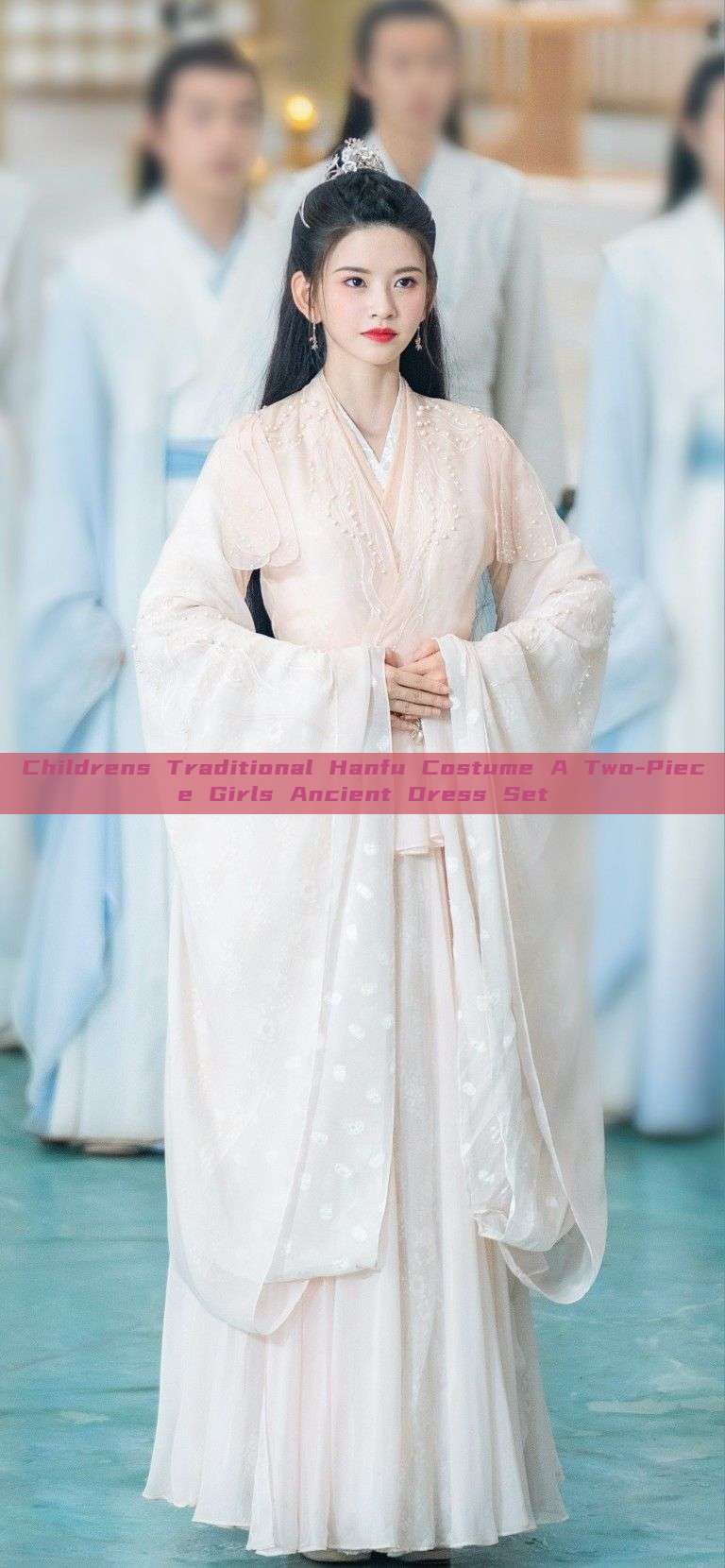 Childrens Traditional Hanfu Costume A Two-Piece Girls Ancient Dress Set