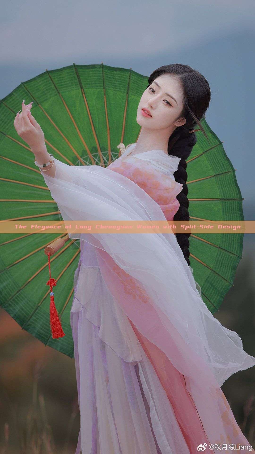 The Elegance of Long Cheongsam Women with Split-Side Design The Elegance of Long Cheongsam Women with Split-Side Design