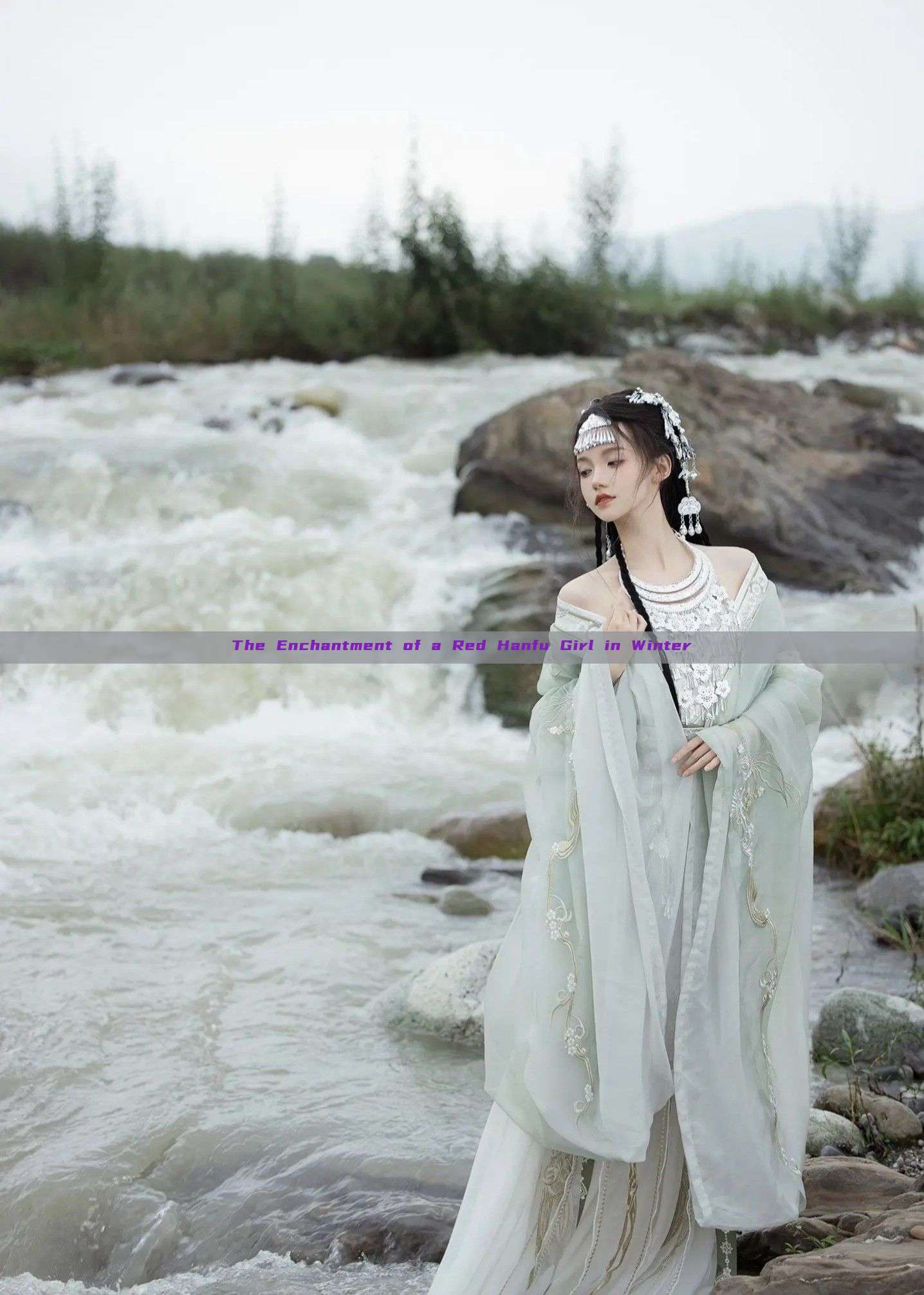 The Enchantment of a Red Hanfu Girl in Winter The Enchantment of a Red Hanfu Girl in Winter
