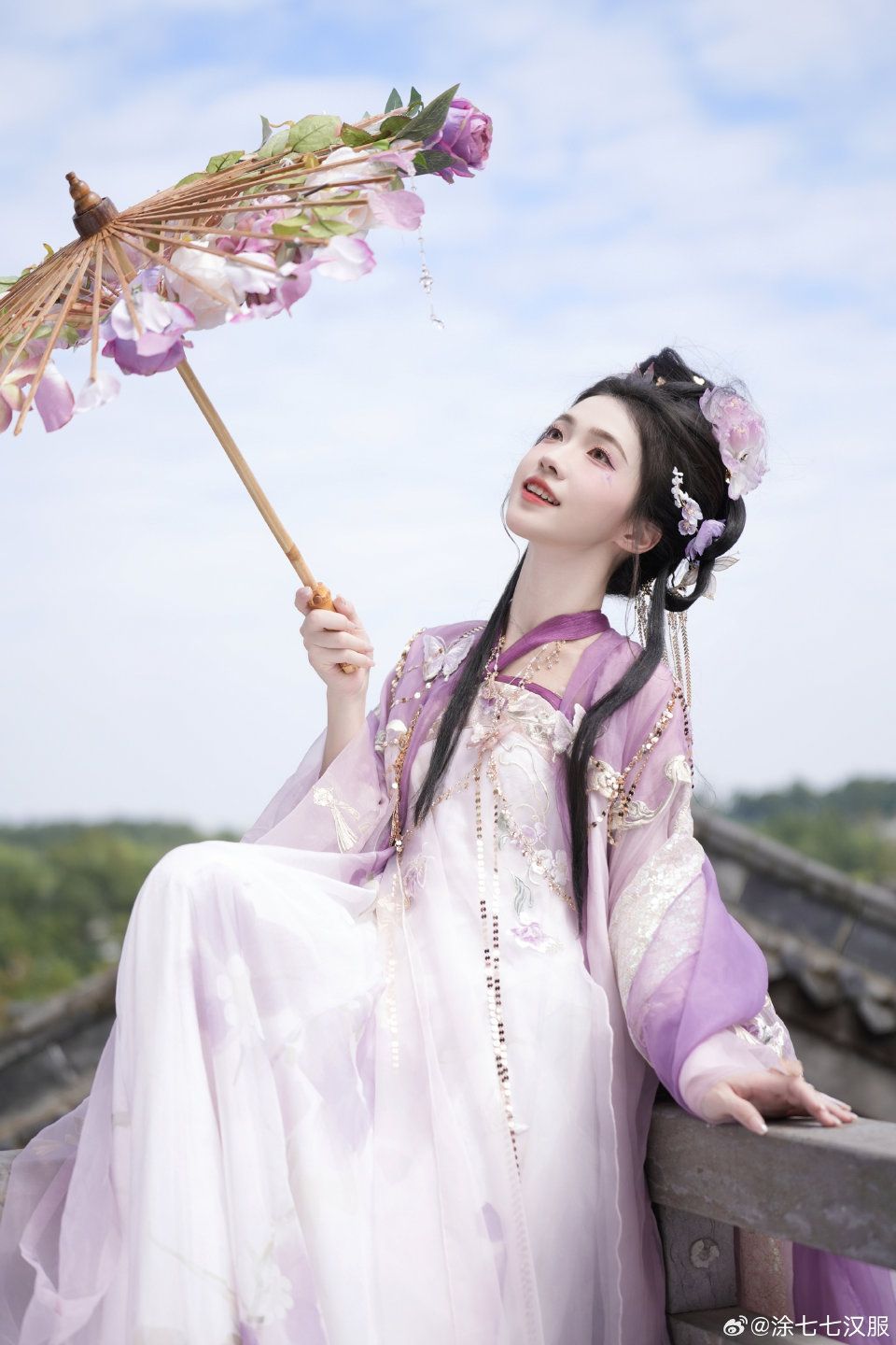 汉服假发一体式女童 汉服假发一体式女童