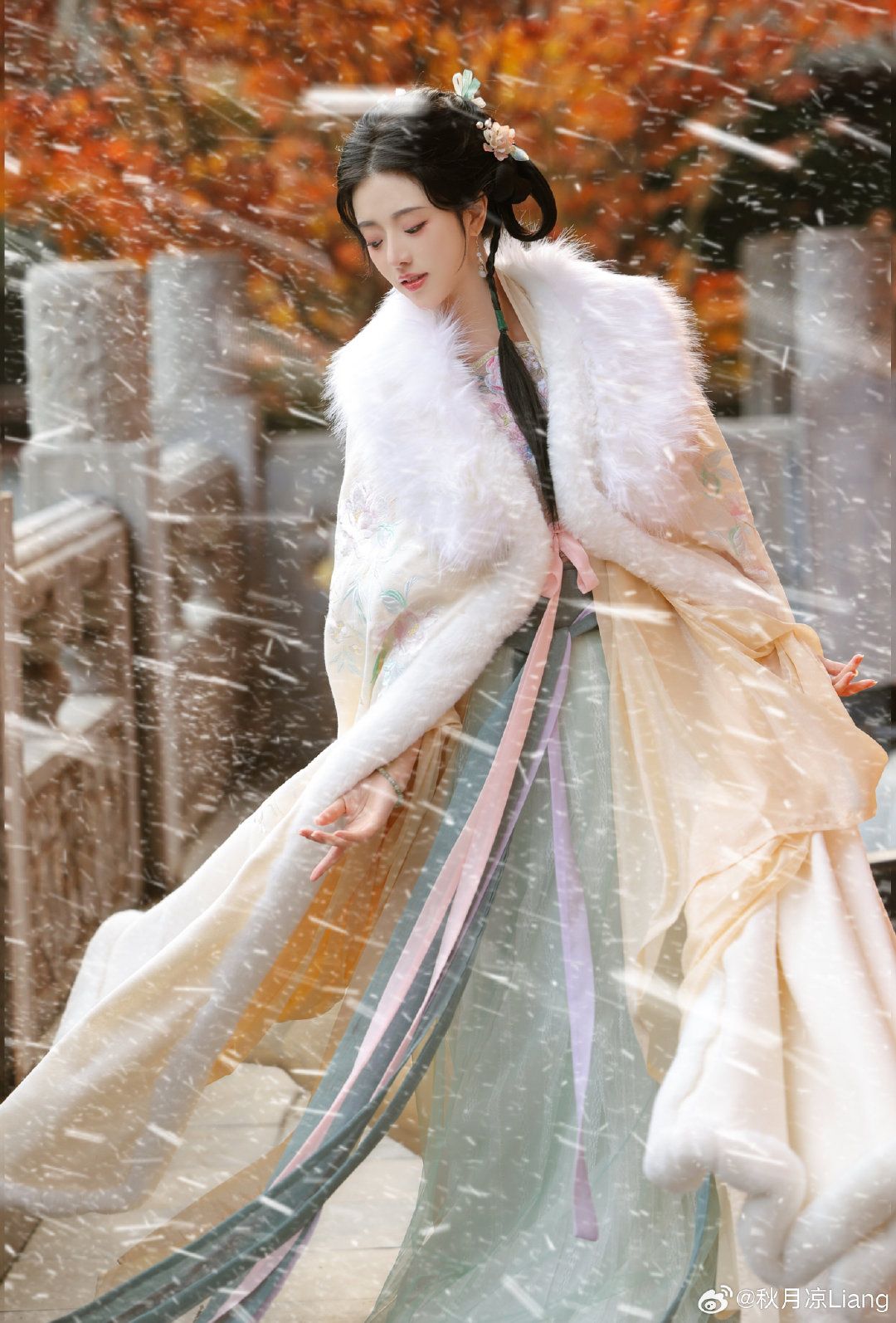 Autumn Winter Thickened Horseface Skirt Ensemble