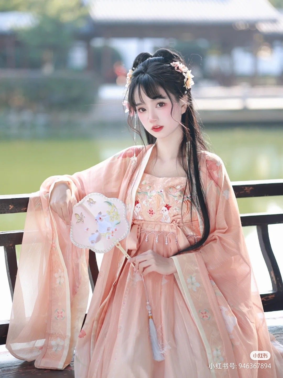 The Enchantment of a Young Girl in Traditional Hanfu Costume