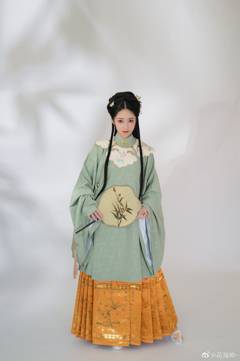 Traditional Chinese Style Puff-Skirt Set with Short-sleeved Top Traditional Chinese Style Puff-Skirt Set with Short-sleeved Top