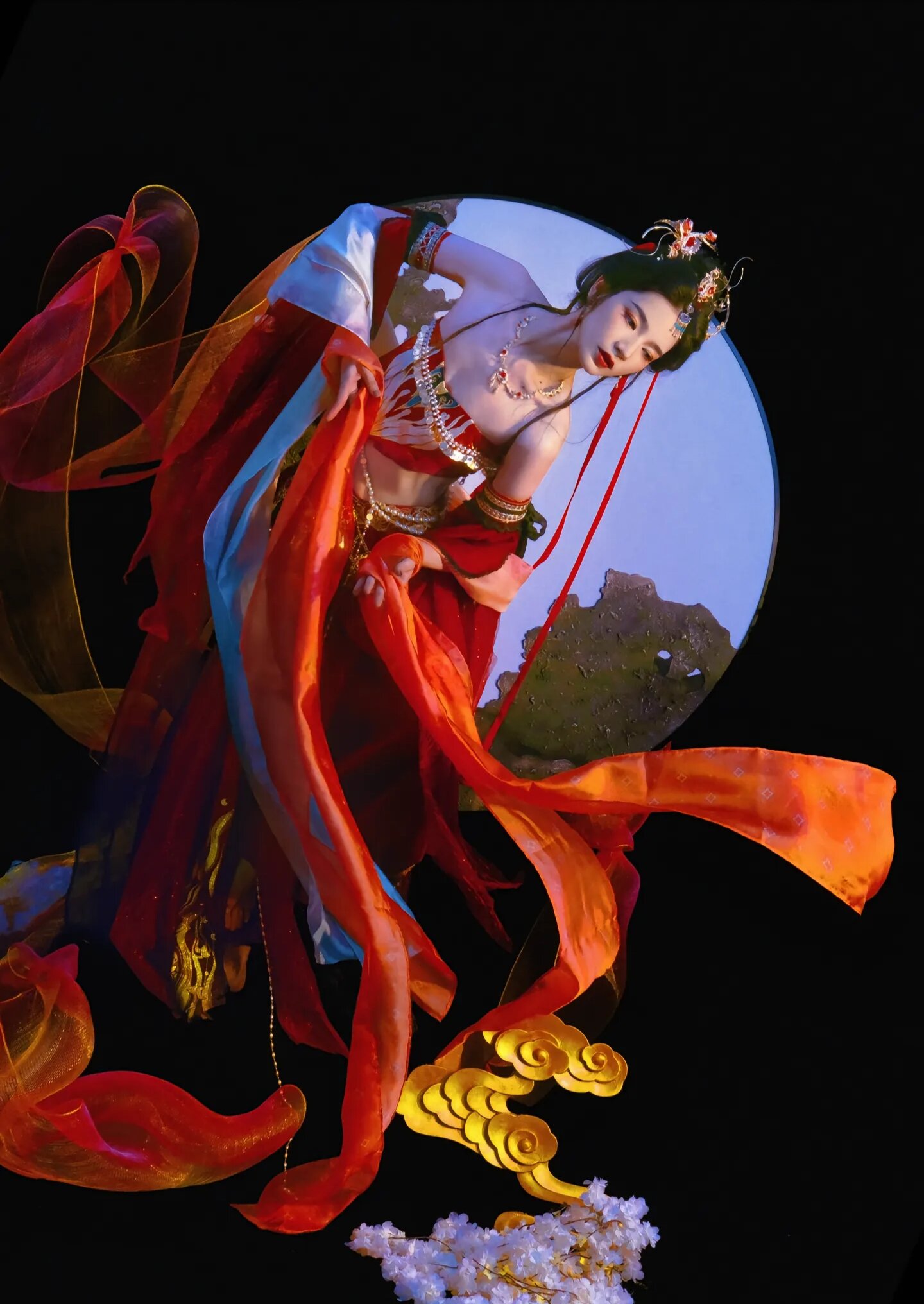 Traditional Chinese-Style盘扣细节旗袍连衣裙，时尚与历史的完美融合