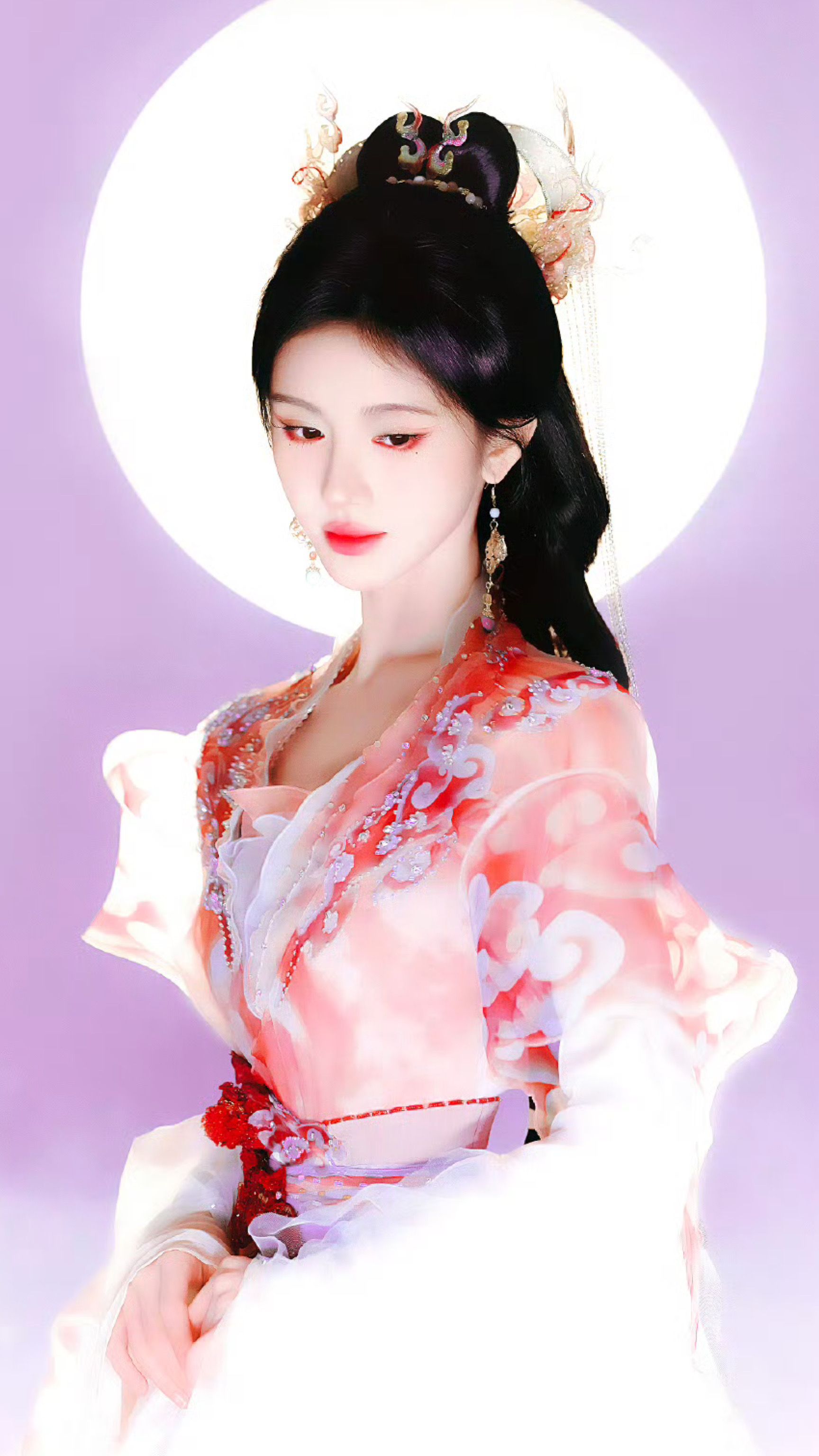 The Enchanting Journey of a Change-Inspired Hanfu Girl Child