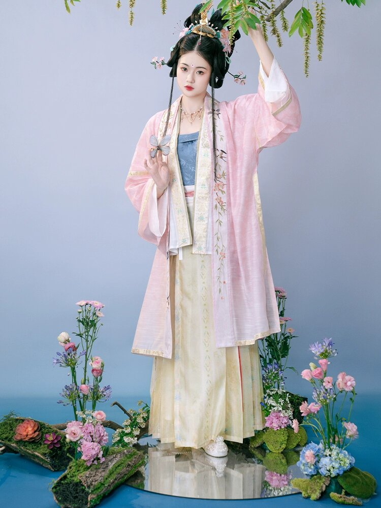 Charming Mini-Sized Women in Traditional Cheongsam with Medium Length Sleeves