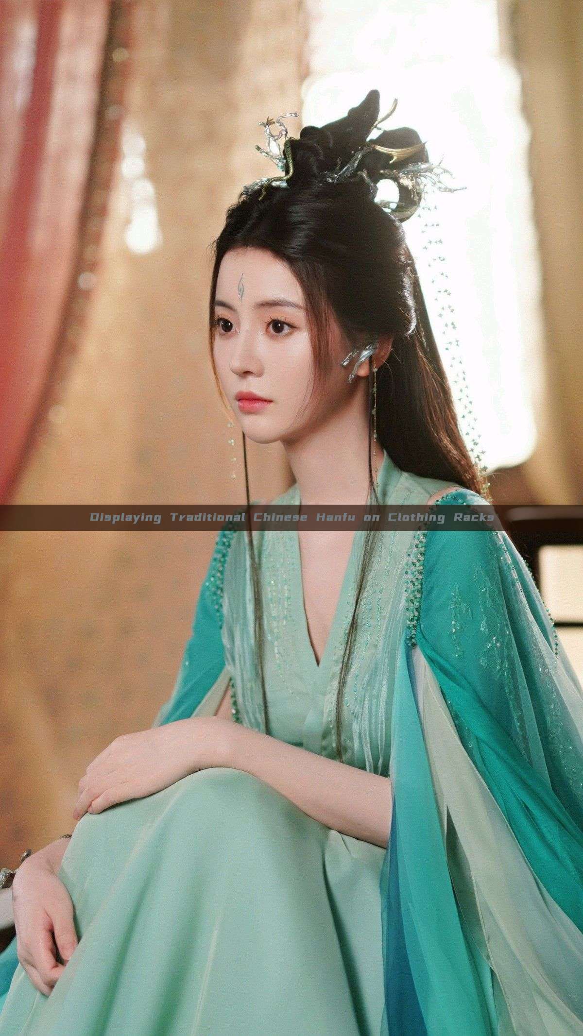 Displaying Traditional Chinese Hanfu on Clothing Racks Displaying Traditional Chinese Hanfu on Clothing Racks