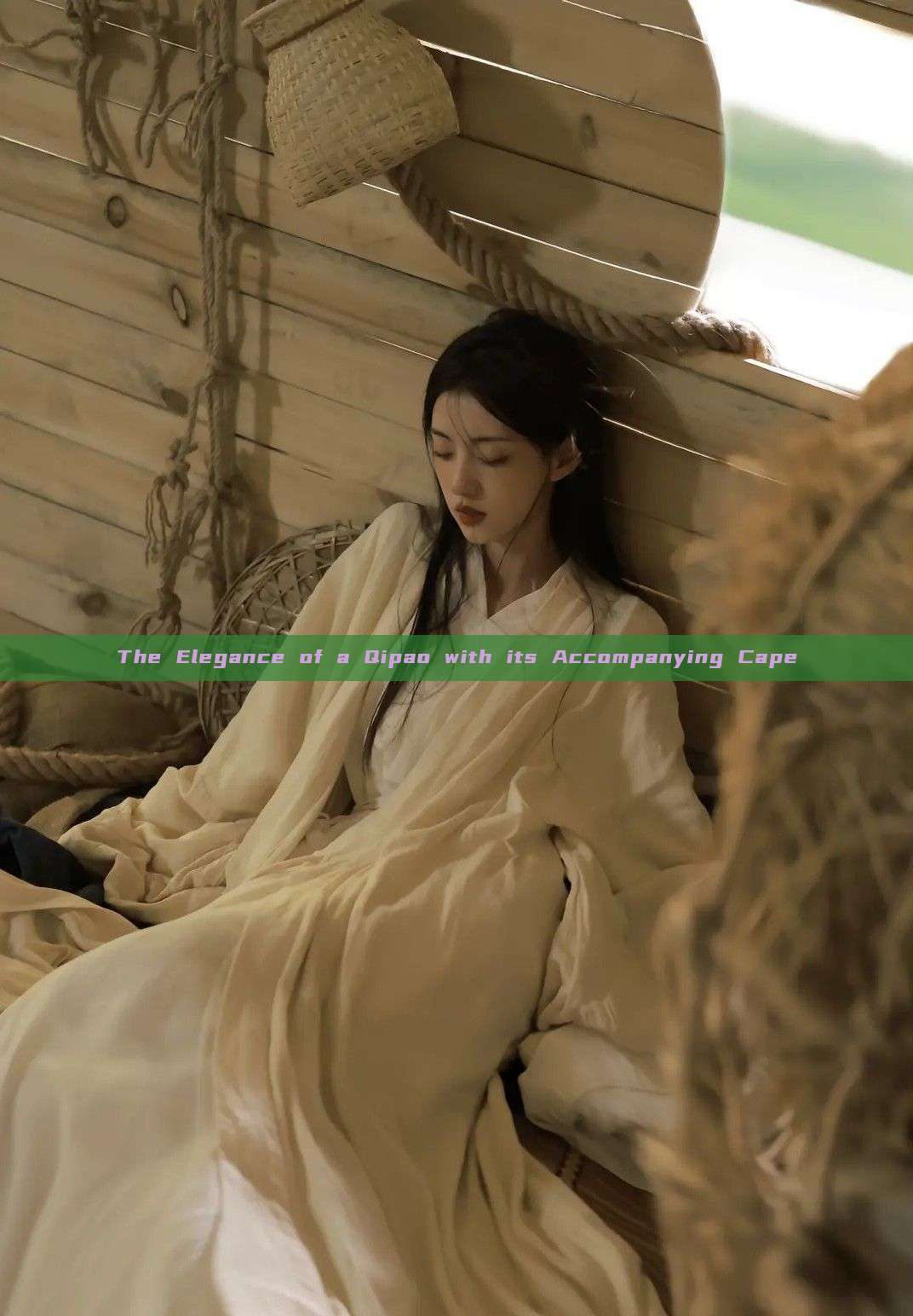The Elegance of a Qipao with its Accompanying Cape The Elegance of a Qipao with its Accompanying Cape